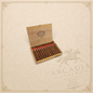 Arcadia Cigars box of Partagás De Partagás Nº1 Lonsdale cigars with red and gold bands on a light textured background