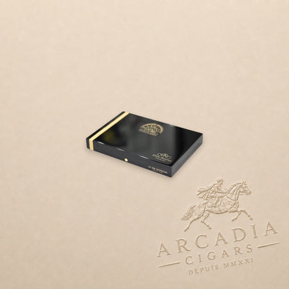 Arcadia Cigars H. Upmann Sir Winston Gran Reserva 2011 cigar box in black lacquer with gold branding