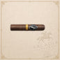 Arcadia Cigars Davidoff Puro Dominicano Short Robusto cigar with a dark wrapper on a textured cream background