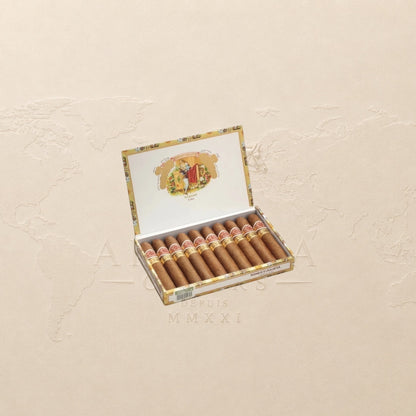 Arcadia Cigars Romeo y Julieta Wide Churchill box of 10 Cuban cigars, medium-bodied with cedar and cream notes.